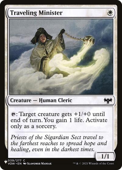 Traveling Minister (The List) from PLST #VOW-39, Magic: The Gathering card