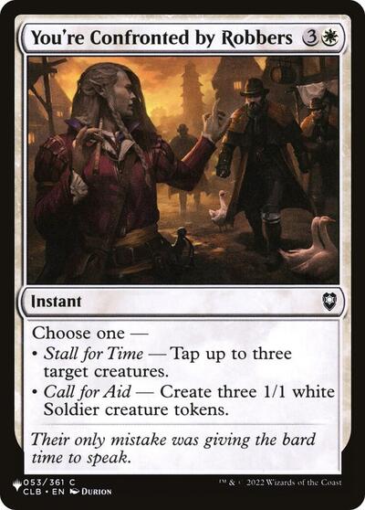 You're Confronted by Robbers (The List) from PLST #CLB-53, Magic: The Gathering card