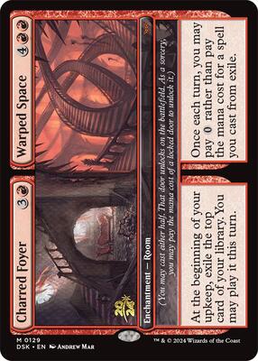 Charred Foyer // Warped Space #129 – Prerelease Cards (Mythic)