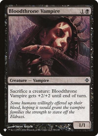 Bloodthrone Vampire (The List) from PLST #ROE-98, Magic: The Gathering card