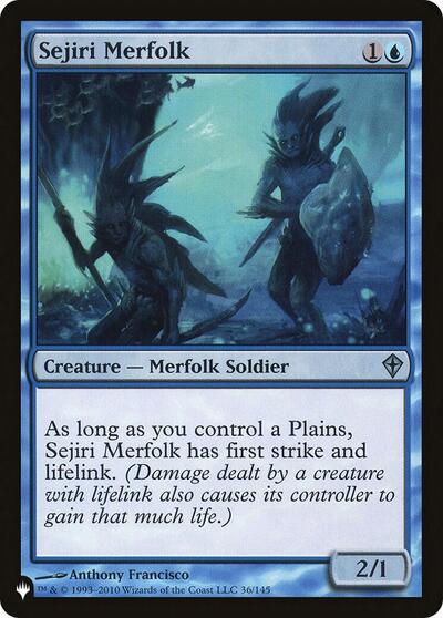 Sejiri Merfolk (The List) from PLST #WWK-36, Magic: The Gathering card