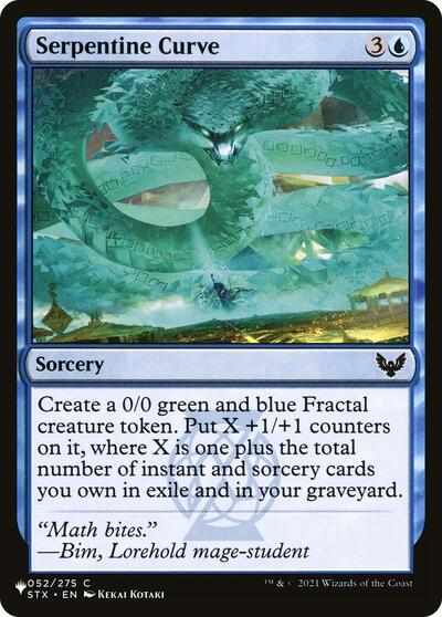 Serpentine Curve (The List) from PLST #STX-52, Magic: The Gathering card