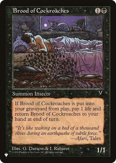 Brood of Cockroaches (The List) from PLST #VIS-53, Magic: The Gathering card