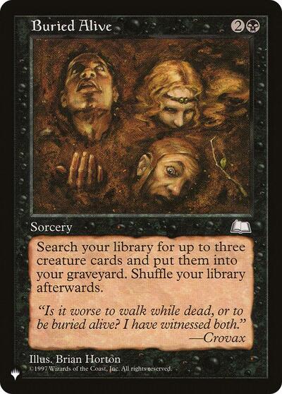 Buried Alive (The List) from LIST #WTH-63, Magic: The Gathering card