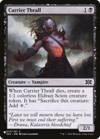 Carrier Thrall (The List) from LIST #2X2-72, Magic: The Gathering card