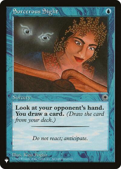 Sorcerous Sight (The List) from LIST #POR-68, Magic: The Gathering card