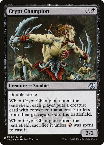 Crypt Champion (The List) from LIST #GK2-53, Magic: The Gathering card