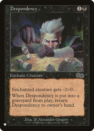 Despondency (The List) from PLST #USG-129, Magic: The Gathering card