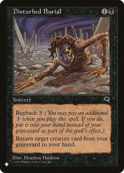 Disturbed Burial (The List) from LIST #TMP-129, Magic: The Gathering card