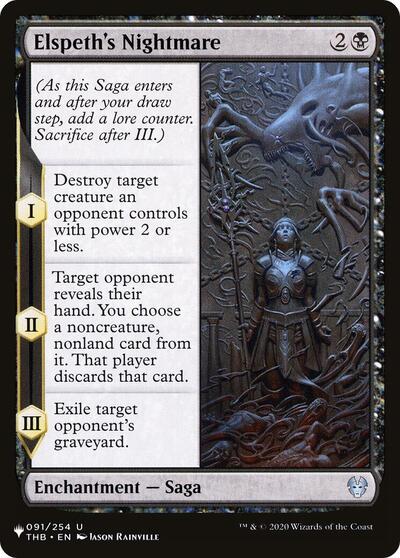 Elspeth's Nightmare (The List) from PLST #THB-91, Magic: The Gathering card