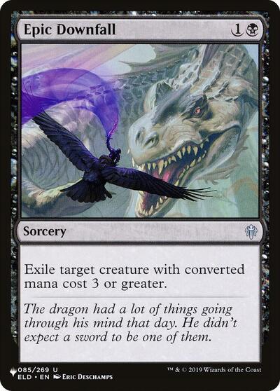 Epic Downfall (The List) from PLST #ELD-85, Magic: The Gathering card