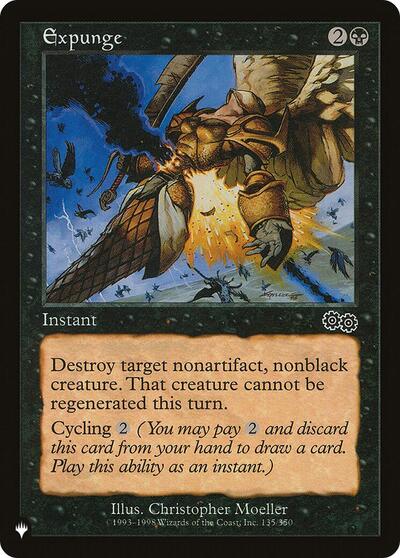 Expunge (The List) from PLST #USG-135, Magic: The Gathering card