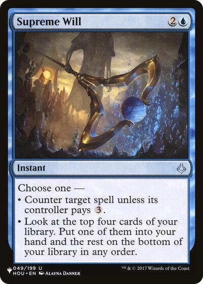 Supreme Will (The List Reprints)