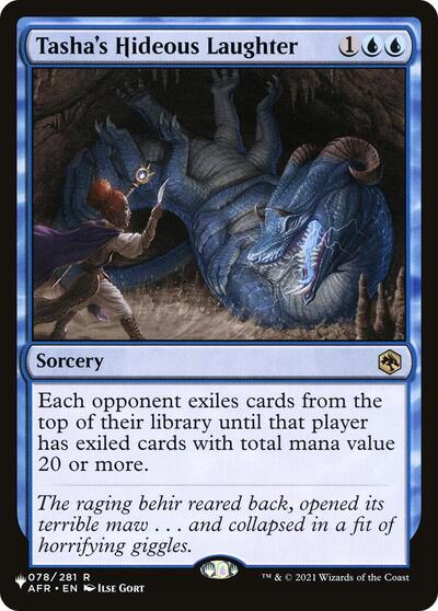 Tasha's Hideous Laughter (The List) from PLST #AFR-78, Magic: The Gathering card