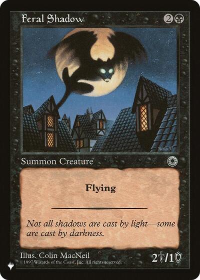Feral Shadow (The List) from PLST #POR-93, Magic: The Gathering card