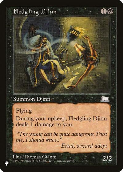 Fledgling Djinn (The List) from PLST #WTH-69, Magic: The Gathering card