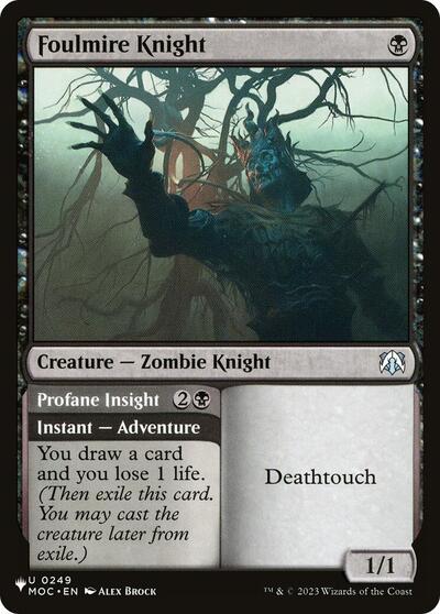Foulmire Knight (The List, from MOC) from PLST #MOC-249, Magic: The Gathering card