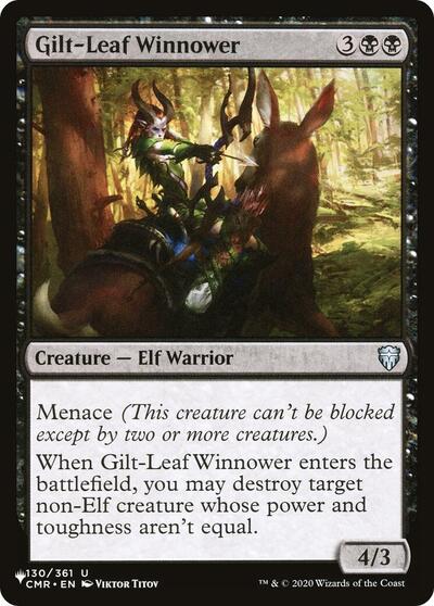Gilt-Leaf Winnower (The List) from PLST #CMR-130, Magic: The Gathering card