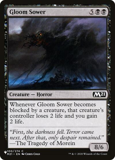 Gloom Sower (The List) from LIST #M21-100, Magic: The Gathering card
