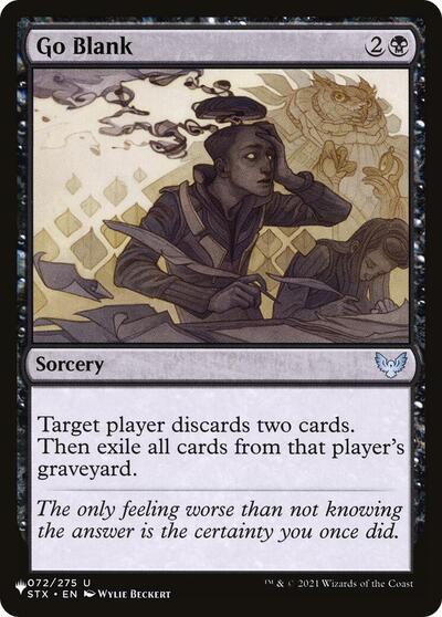 Go Blank (The List) from PLST #STX-72, Magic: The Gathering card