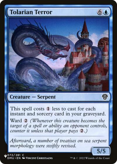 Tolarian Terror (The List) from PLST #DMU-72, Magic: The Gathering card
