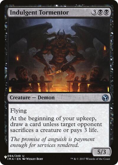 Indulgent Tormentor (The List) from PLST #IMA-94, Magic: The Gathering card