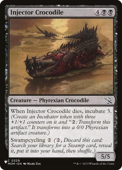 Injector Crocodile (The List) from PLST #MOM-329, Magic: The Gathering card