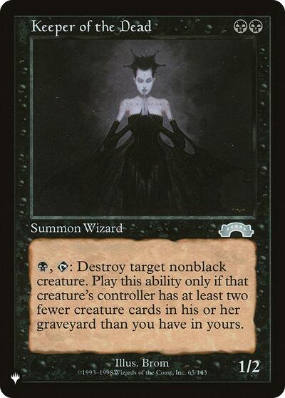 Keeper of the Dead (The List) from PLST #EXO-65, Magic: The Gathering card