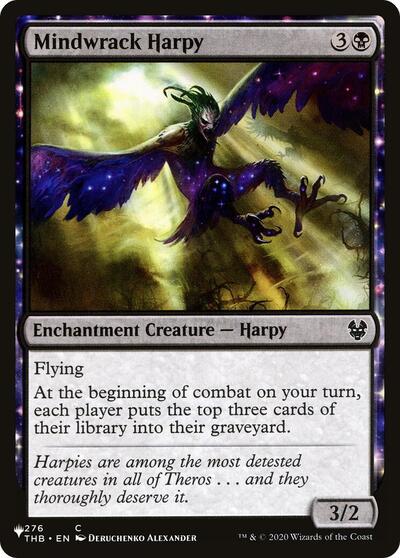 Mindwrack Harpy (The List) from PLST #THB-276, Magic: The Gathering card