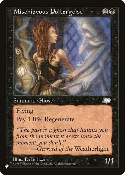 Mischievous Poltergeist (The List) from PLST #WTH-74, Magic: The Gathering card