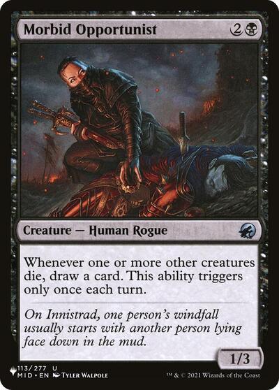 Morbid Opportunist (The List) PLST MID-113 Magic card