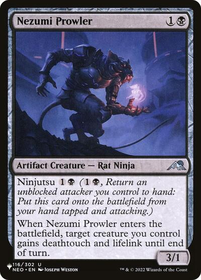 Nezumi Prowler (The List) from PLST #NEO-116, Magic: The Gathering card