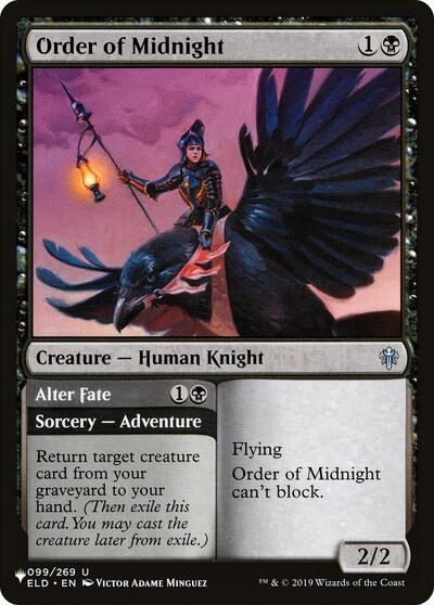 Order of Midnight (The List) from PLST #ELD-99, Magic: The Gathering card