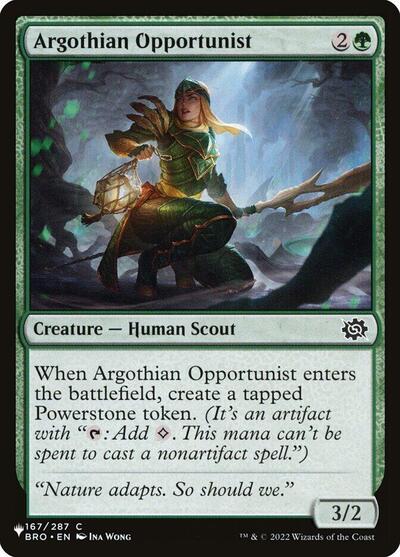 Argothian Opportunist (The List) from PLST #BRO-167, Magic: The Gathering card