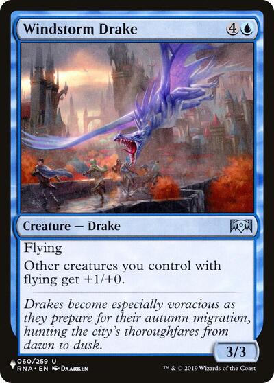 Windstorm Drake (The List) from PLST #RNA-60, Magic: The Gathering card