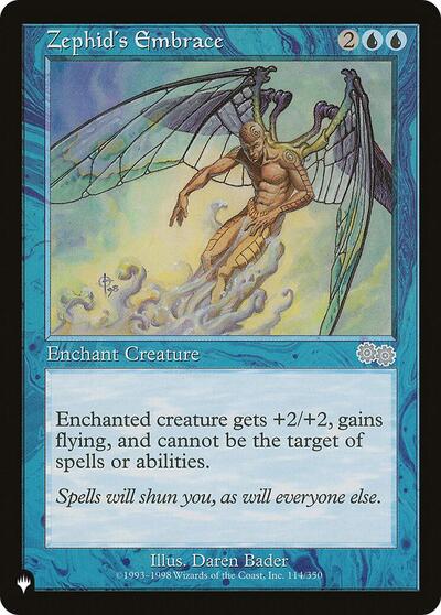 Zephid's Embrace (The List) from PLST #USG-114, Magic: The Gathering card