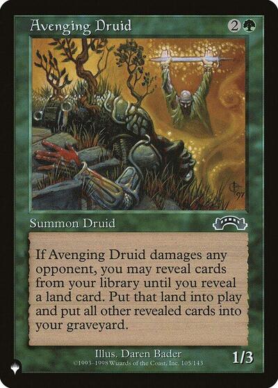 Avenging Druid (The List) from PLST #EXO-105, Magic: The Gathering card
