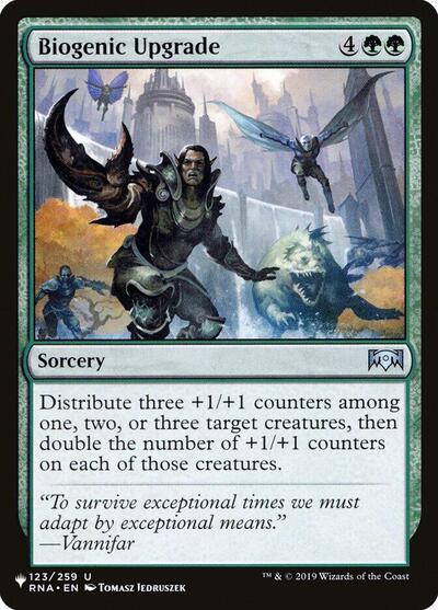 Biogenic Upgrade (The List) from PLST #RNA-123, Magic: The Gathering card