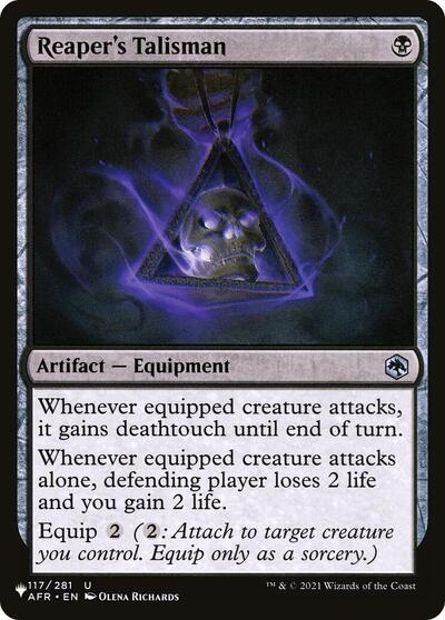 Reaper's Talisman (The List) from PLST #AFR-117, Magic: The Gathering card