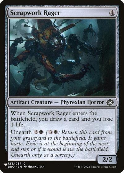 Scrapwork Rager (The List) from PLST #BRO-123, Magic: The Gathering card