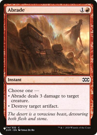 Abrade (The List, from 2XM) from LIST #2XM-114, Magic: The Gathering card