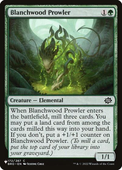 Blanchwood Prowler (The List) from LIST #BRO-172, Magic: The Gathering card