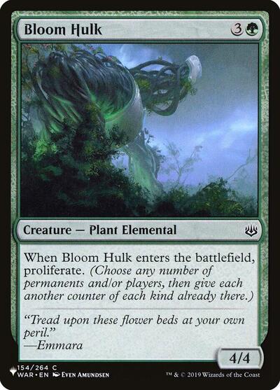 Bloom Hulk (The List) from LIST #WAR-154, Magic: The Gathering card