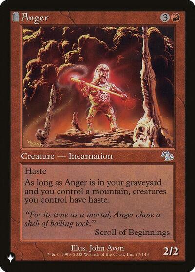 Anger (The List, from JUD) from LIST #JUD-77, Magic: The Gathering card
