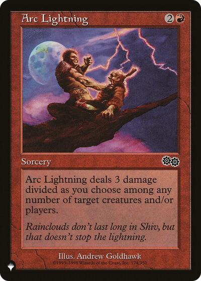 Arc Lightning (The List) from PLST #USG-174, Magic: The Gathering card