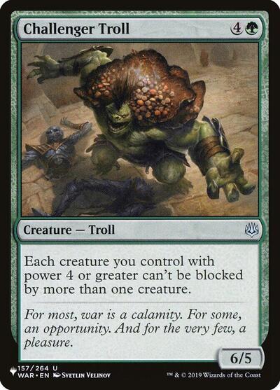 Challenger Troll (The List) from PLST #WAR-157, Magic: The Gathering card
