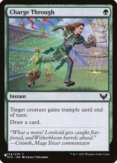 Charge Through (The List) from PLST #STX-124, Magic: The Gathering card