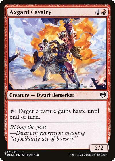 Axgard Cavalry (The List) from PLST #KHM-121, Magic: The Gathering card