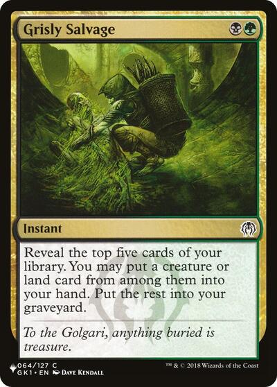 Grisly Salvage (The List) from LIST #GK1-64, Magic: The Gathering card