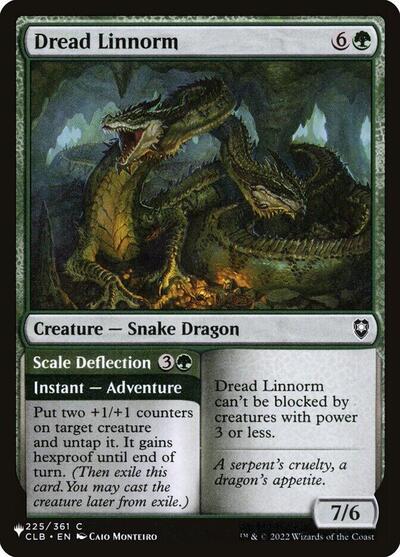 Dread Linnorm (The List) from PLST #CLB-225, Magic: The Gathering card